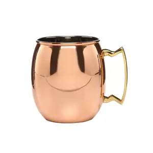 Taza de mula de cobre puro para beber, vaso de cobre para Barware, cerveza, vidrio, precio al por mayor - Product Image 4