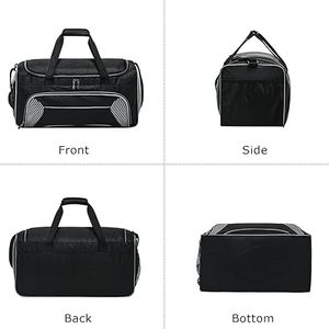 Unisex Large Capacity Gym Duffel <b>Bag</b> Adjustable Strap Zipper Closure Multiple Pockets Portable Sports Fitness <b>Bag</b> Solid Design - Product Image 6