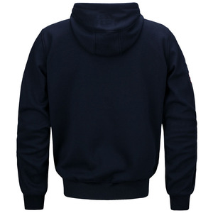 Sudadera con capucha 400GSM de algodón con estampado personalizado y cremallera de punto cómodo de Color sólido de fabricante a granel - Product Image 2