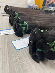 Vente en gros de cheveux humains vierges bruts vietnamiens remy de cheveux humains en vrac de couleur naturelle non transformés - Product Image 4