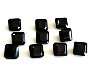 Natural 10mm Asscher Cut Black Onyx Calidad AAA-Piedra preciosa suelta para la fabricación de joyas - Product Image 1