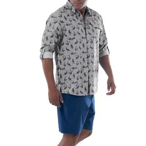 Chemises de pêche personnalisées protégées contre les UV/chemises décontractées hommes motif solide tissu à manches longues polyester/chemises de pêche imprimées - Product Image 5