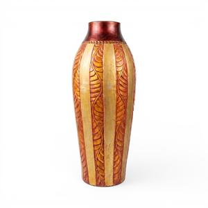 Grand pot à fleurs en terre cuite rustique émaillé pour plantation en extérieur - Product Image 1