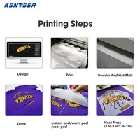 Film PET Premium Kenteer DTF en rouleau de 60 cm, film PET DTF 60 cm simple face pour l'impression de t-shirts