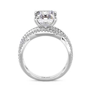 Jeulia 1 Carat IGI Certified Diamond Double Twist <b>Emerald</b> Cut Engagement <b>Ring</b> - Product Image 4