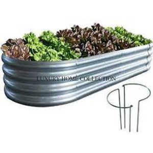 Bac à plantes de jardin robuste en acier galvanisé pour le jardinage professionnel et domestique, disponible en différentes tailles, au design vintage et industriel - Product Image 5