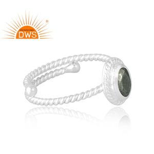 Anillo de piedras preciosas de pirita Natural de Plata de Ley 925, joyería personalizada para mujer, regalo para ella - Product Image 4