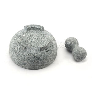 Juego de mortero y mortero de granito de piedra natural de proveedor directo de fábrica <span class=keywords><strong>Molcajete</strong></span> con Tejolote - Product Image 4