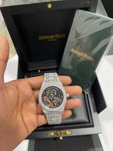 นาฬิกาหรูสำหรับผู้ชาย VVS หน้าปัดแบบแอนะล็อก127 Moissanite สแตนเลสสตีลมีเสน่ห์ - Product Image 4