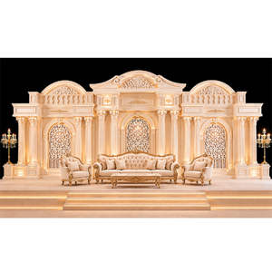 Telón de Fondo para Bodas de Estilo Romano y Griego, Decoración Elegante para Escenarios de Boda, MDF de Lujo, Estilo Bollywood, Telón de Fondo para Recepciones, EE. UU. - Product Image 1