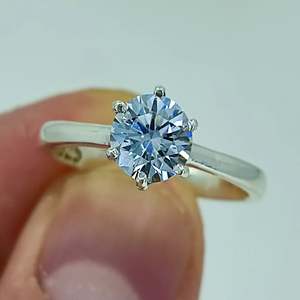 Navya <b>Craft</b> 925 Solid Sterling Silver Blue Topaz Handmade Women's <b>Ring</b> Sizes 4-13 18K Plating for Christmas Anniversary Birthday - Product Image 6