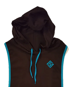 Summer New Men's Sports Hooded Sleeveless Vest Tank Top Quick Dry High Street Style Polyester/Cotton Knitted - Product Image 3