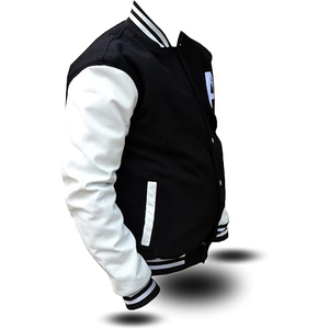 Abrigo de lana de otoño e invierno, chaqueta de béisbol informal holgada de béisbol con logotipo personalizado para hombre, chaqueta universitaria, chaqueta de invierno - Product Image 4