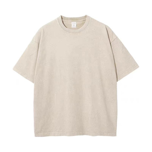 Camiseta de gran tamaño, camiseta de lavado ácido, gráfico personalizado, logotipo de tu diseño, camiseta Vintage de talla grande, algodón pesado en blanco para hombres - Product Image 6