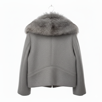 Veste en laine d'oie réversible pour femme, chaude, écologique, imperméable, coupe-vent, respirante, séchage rapide, avec pompons en fourrure et fermetures éclair