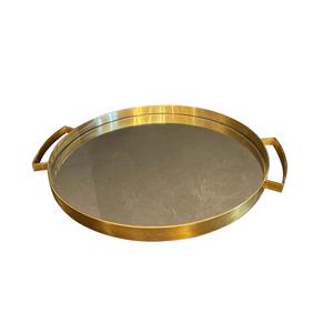 Ensemble de plateaux de service en métal fini or brillant Fabricant Nouveau design Plateau de service en métal fait main - Product Image 1