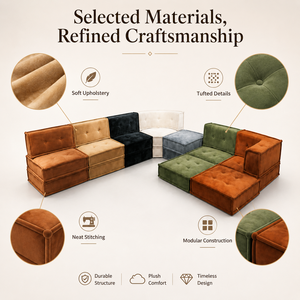 Set di Divani Componibili Moderni e Colorati in Tessuto, Stile Mahjong, Arredamento Personalizzato per <span class=keywords><strong>Soggiorno</strong></span> - Product Image 2