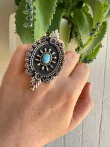 Natural Golden Hill turquesa piedra preciosa al por mayor 925 anillo de bisel de plata esterlina hecho a mano forma ovalada diseño de anillo de moda - Product Image 4