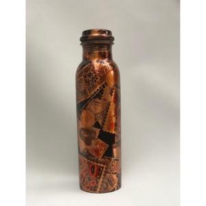 Botella de Agua de Cobre 100%, Impresión Personalizada OEM, Ecológica, Apta para Alimentos, Lavable en Lavavajillas, con Pajita, a Prueba de Ayurveda - Product Image 5