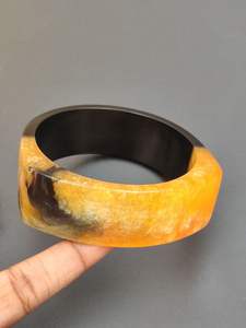 2024 tendencia Color sólido Multicolor brillo resina acrílica pulsera mujer hoja de oro hoja de plata brazalete Simple - Product Image 6