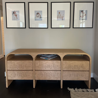 Buffet moderne extensible en bois massif avec tiroirs |   Armoire de rangement pour buffet, pour chambre à coucher, entrée, salon, fabriquée au Vietnam, Sukavina