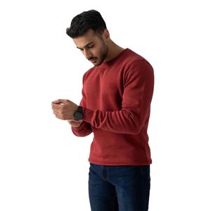 Sudadera de lana de gran tamaño para hombre, jersey de mezcla de algodón pesado, sudadera con estampado de logotipo personalizado, ropa de calle informal de invierno, Top - Product Image 2