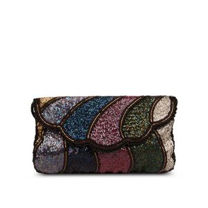 Fait à la main perlé fleur feuille broderie sac à bandoulière mignon fantaisie à la mode élégant haut à la mode dernier de l'inde - Product Image 3