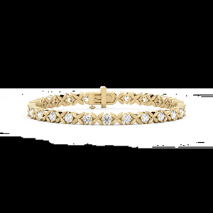 14k Real Solid Gold Vine Tennis Bracelet 5ctw Marquise Cut Lab Grown Ef/vs Clarity Igi Gia Certified Diamond - 7 Inches - Product Image 1