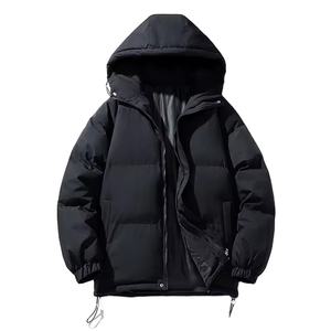 Autumn Warm High Street <b>Hip</b> Hop Hooded Windproof Breathable Casual <b>Padded</b> Bubble Puffer Jacket with Patchwork Design <b>for</b> Men - Product Image 3