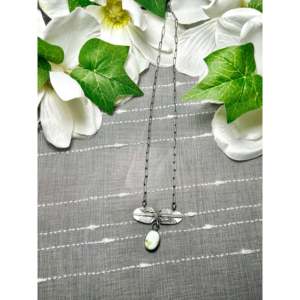 Kobe Martinez Palomino Necklace with Variscite Sterling <b>Silver</b> Rose Gold Bezel Set Diamond Zircon Rhodium Plated <b>Box</b> <b>Chain</b> Gift - Product Image 1