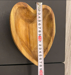 Handcrafted Heart Shaped Acacia Wooden Bowl Rustic Solid Wood Decorative Tray for Jewelry Keys, <b>Candles</b>, Home Decor from Vietnam - Product Image 3