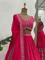 Ensembles de Lehenga de haute qualité en soie Georgette et viscose brodés, collection Bollywood, design exclusif et tendance, vente en gros
