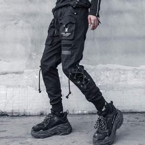 Streetwear noir pour hommes Techwear Cyberpunk extérieur pantalon cargo lourd pantalon Ninja tactique imperméable OEM - Product Image 4