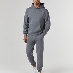 Survêtement d'été pour hommes avec sweat à capuche et pantalon à ourlet étroit unisexe 100% coton avec impression personnalisée - Product Image 4