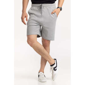 กางเกงขาสั้นทรงปกติผ้าฝ้าย 100% เอวยางยืด ระบายอากาศได้ดี สไตล์สตรีทแวร์สำหรับผู้ชาย ไซส์ XS และ XXS ลายกีฬาพร้อมโลโก้ - Product Image 1