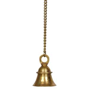 Antique Brass Bell <b>Vintage</b> Home Decor <b>Item</b> with Religious Style Solid Brass Material Deep Sound Digital Printing on Base Top - Product Image 2
