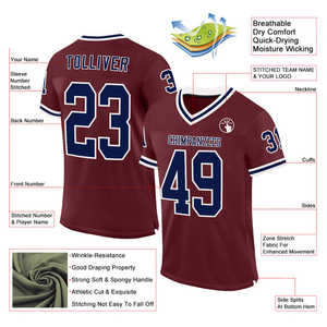 Maillot de football américain pour l'école, entraînement par équipe, match de club de jeunes, uniforme d'entraînement léger et personnalisé. - Product Image 6