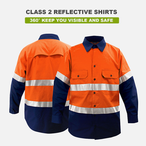 T-shirts polo haute visibilité pour hommes Chemise de sécurité réfléchissante avec logo personnalisé Polos haute visibilité respirants - Product Image 2