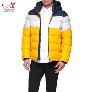 Chaqueta acolchada de invierno para hombre de alta calidad con cuello levantado y colocación de logotipo frontal resistente al agua personalizada de alta calidad - Product Image 6