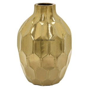 Texture de fantaisie unique Look magnifique forme ronde qualité supérieure en métal fait Table à manger pièce maîtresse Vase à fleurs au prix le plus bas - Product Image 5