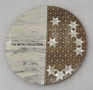 Plateau de service au design étonnant pour la maison, la cuisine et les hôtels Accessoires Plateaux créatifs Couleur marron Plateaux de service en bois de forme ronde - Product Image 6