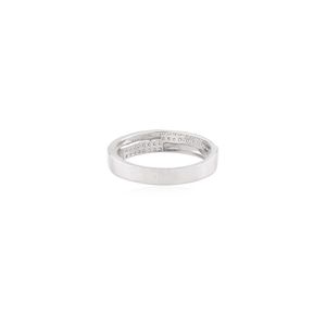 Anillo de banda de compromiso Unisex de diamante auténtico 100% de lujo elegante de alta calidad 18K oro blanco sólido bodas finas clásicas - Product Image 5
