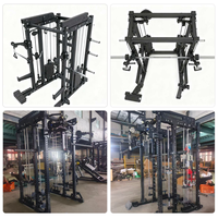 Équipement de musculation professionnel pour la maison, cage de musculation multifonction en acier robuste, machine Smith à double pile de poids 75 kg, entraînement complet du corps