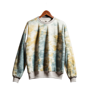 <b>Men's</b> <b>Tie</b>-Dye Raglan Sleeve Crew Neck Pullover Knitted Sweatshirt Oversized Casual Autumn Style Customized - Product Image 3