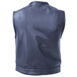 Chaleco de cuero de lona transpirable personalizado para hombre 2024, ropa exterior Reversible de invierno y verano de alta calidad, impermeable a prueba de viento - Product Image 3