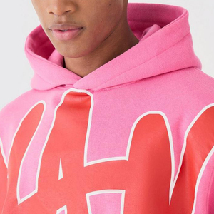 Conjunto de sudadera con capucha y pantalones de chándal de gran tamaño con estampado personalizado para hombre de primera calidad, chándal informal con hombros caídos para invierno - Product Image 5