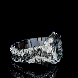 Reloj Cuadrado de Acero Inoxidable Hecho a Mano, con Diamantes, Estilo Deportivo Simple, Movimiento de Cuarzo de Precisión, Glamuroso - Product Image 3