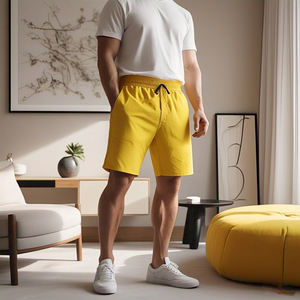 Pantalones cortos de playa de verano para hombre, pantalones cortos de natación con bolsillo en la cintura con cordón alto, ropa de gimnasio de primavera para hombre, pantalones cortos de Fitness para hombre - Product Image 4