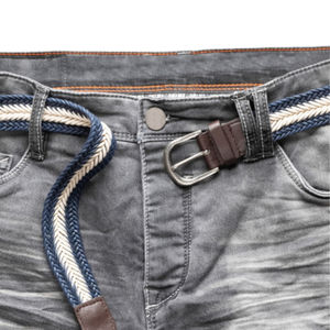 กางเกงขาสั้นผ้าฝ้าย100% ของผู้ชายผ้าเดนิมกางเกงขาสั้นสไตล์ลำลองเป็นมิตรกับสิ่งแวดล้อมผลิตตามสั่งใหม่2025 - Product Image 4