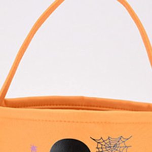 Cubo de truco o trato de Halloween, cesta de dulces de calabaza de Halloween, cubos, bolsas de regalo reutilizables para niños, suministros para fiestas de Halloween, OEM - Product Image 5